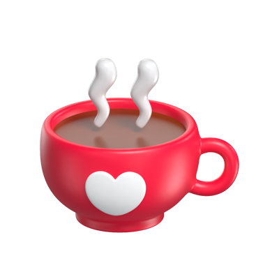Chocolate Cup 3D Illustration For Valentine's Day 3D Graphic
