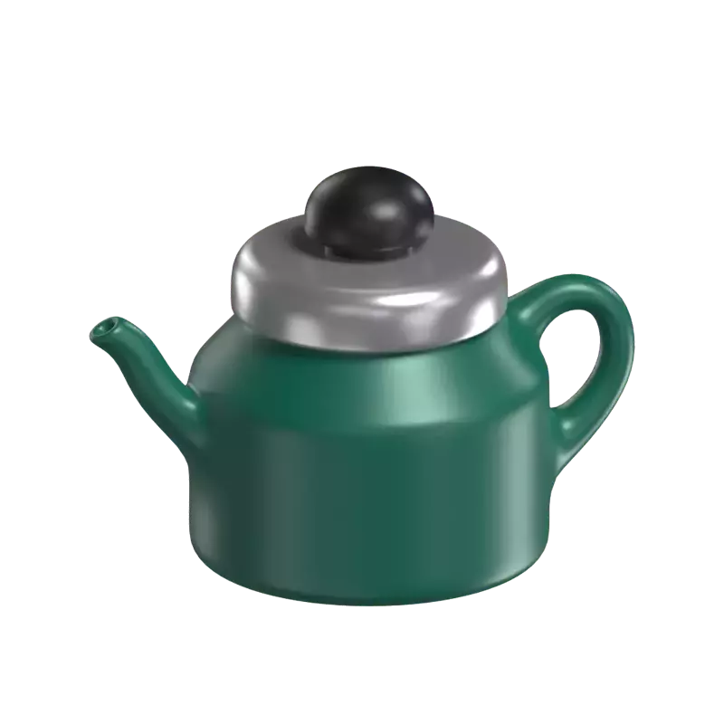 3D Teapot With A Lid Icon Model 3D Graphic