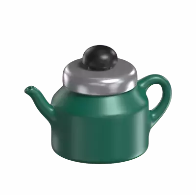 3D Teapot With A Lid Icon Model 3D Graphic