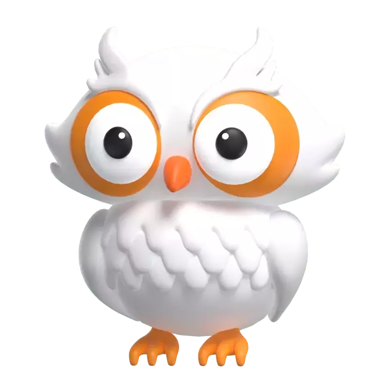 Snowy Owls 3D Graphic