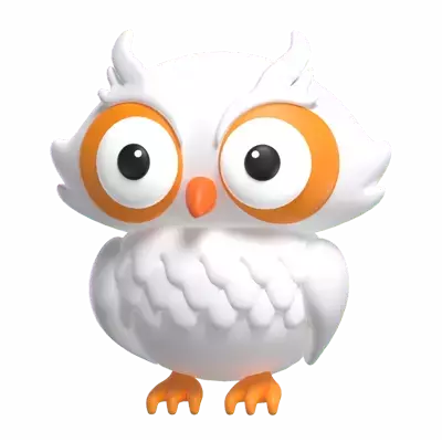 Snowy Owls 3D Graphic