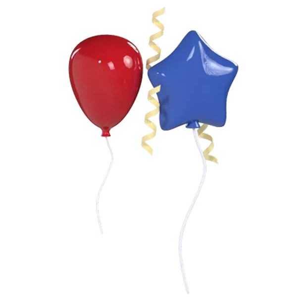Party Balloon 3D Graphic