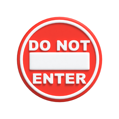 Do Not Enter Sign 3d Icon 3D Graphic