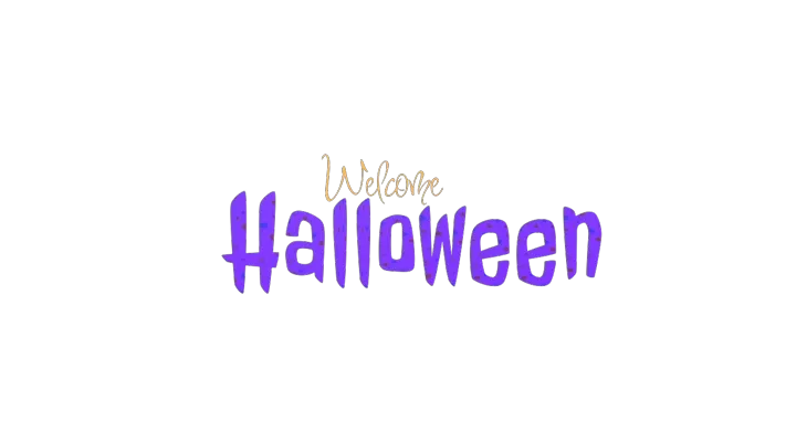 Welcome Halloween 3D Graphic