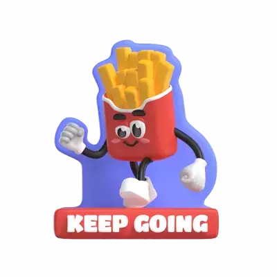 Keep Going 3D Graphic