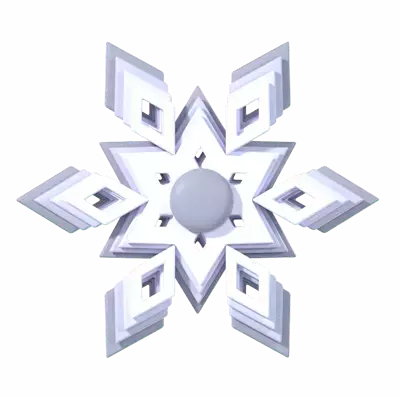 Snowflake 3d model--38b26db7-3ac1-43cc-88d7-2be614a5f763