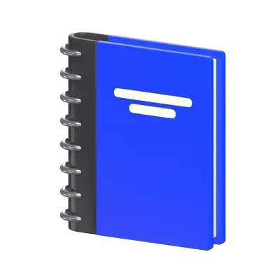 3D Planner Book Model Organized Productivity 3D Graphic