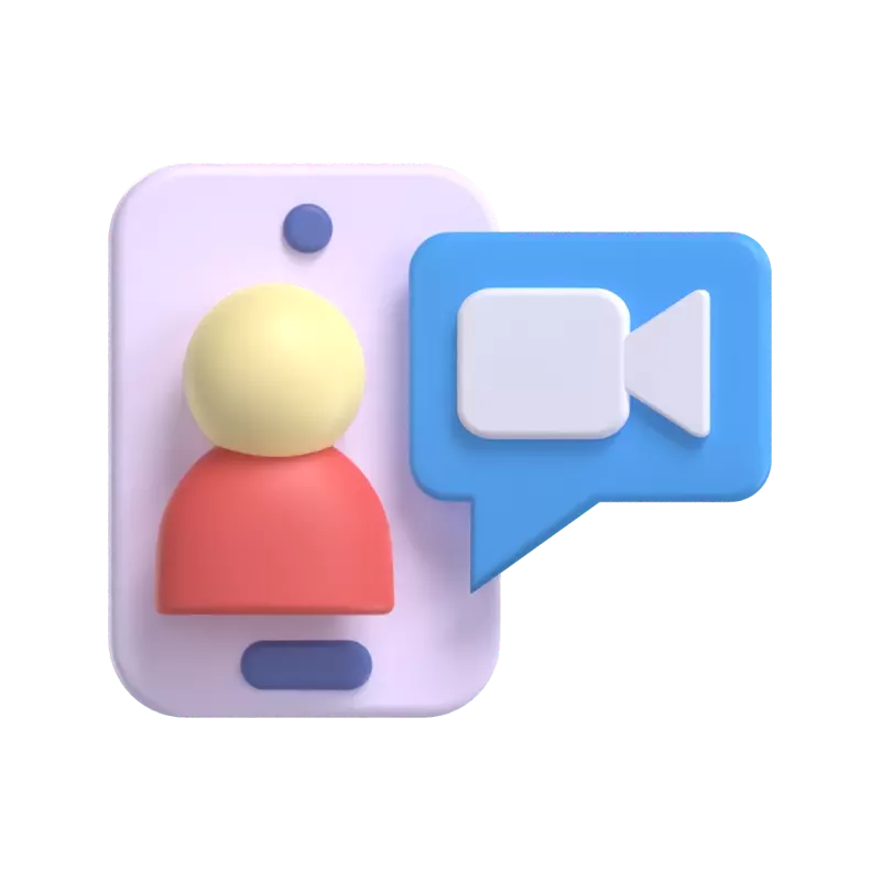 Video Call 3D Graphic