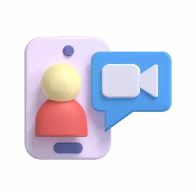 Video Call 3D Graphic