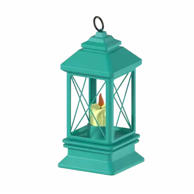 Lantern With Candle 3D Graphic