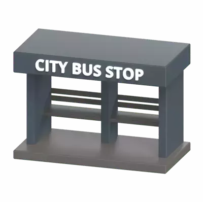 Bus Stop 3D Graphic