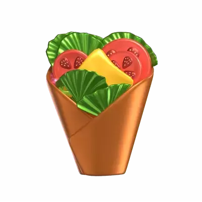 3D Burrito A Of Flavorful Wrap 3D Graphic