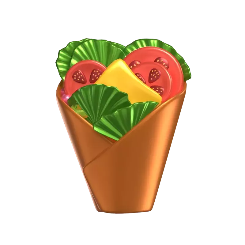 3D Burrito A Of Flavorful Wrap 3D Graphic