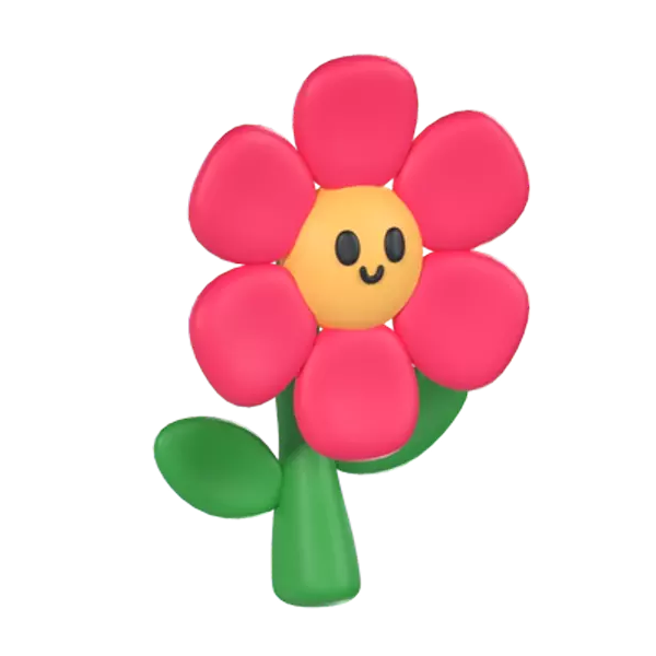 Character Flower 3D Graphic