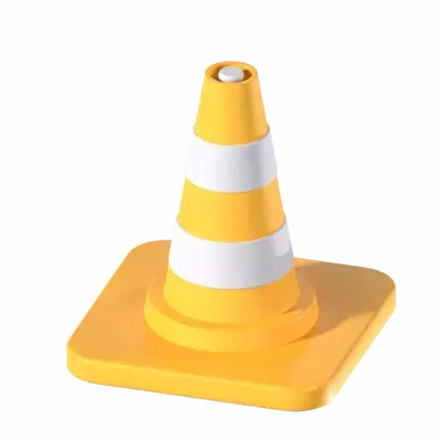 Traffic Cone 3D Graphic