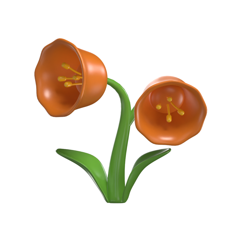 3D Gladiolus Cute Graceful Floral Beauty 3D Graphic