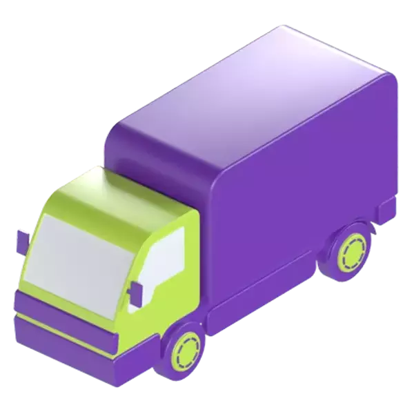 Delivery Truck 3D Graphic