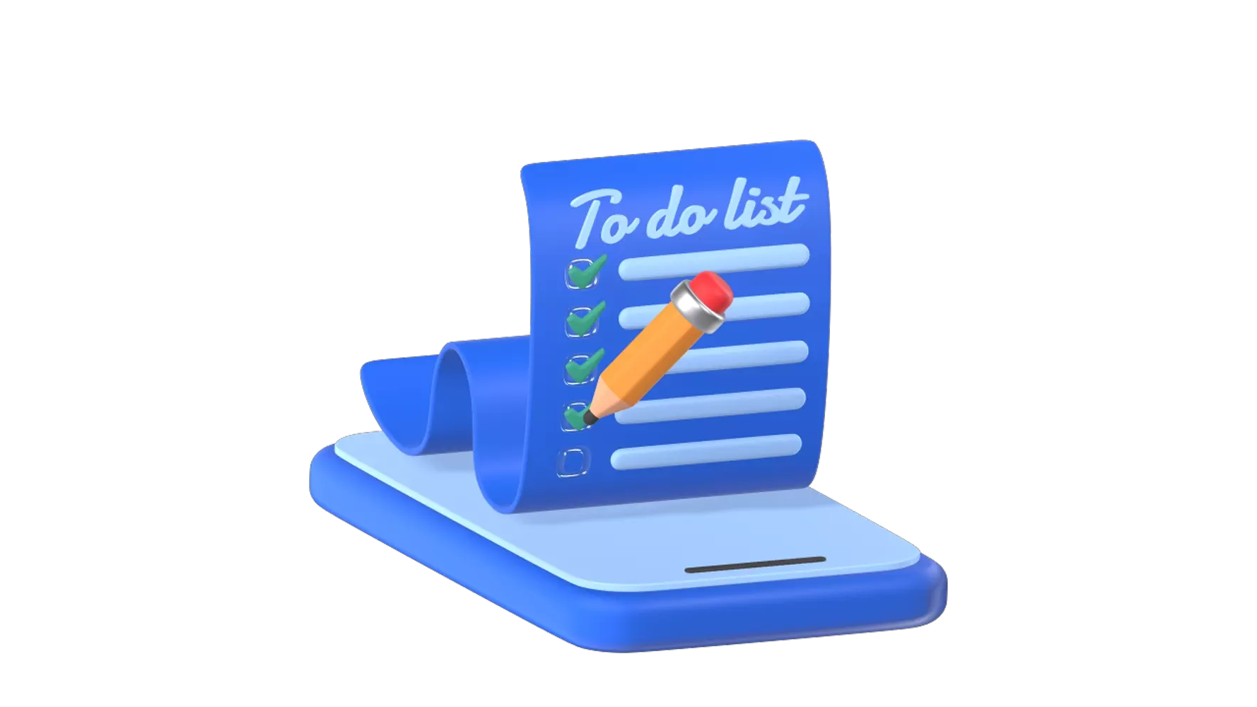 To Do List 3D Graphic