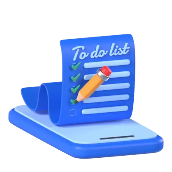 To Do List 3D Graphic