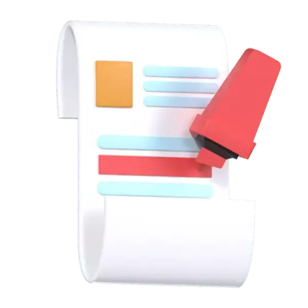 Textmarker 3D Graphic