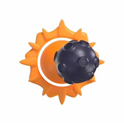 Solar Eclipse 3D Graphic