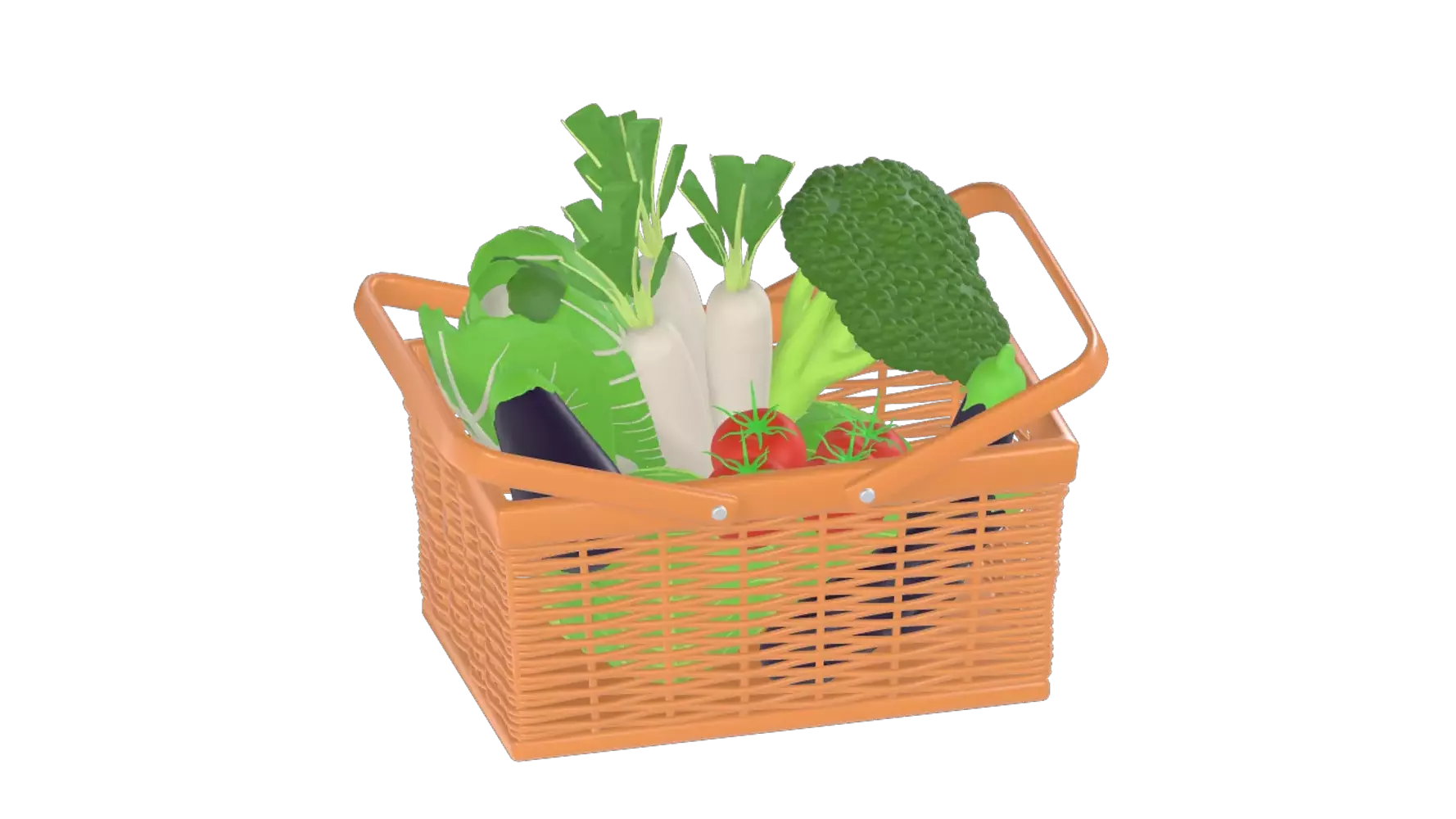 Vegetables Basket 3D Graphic