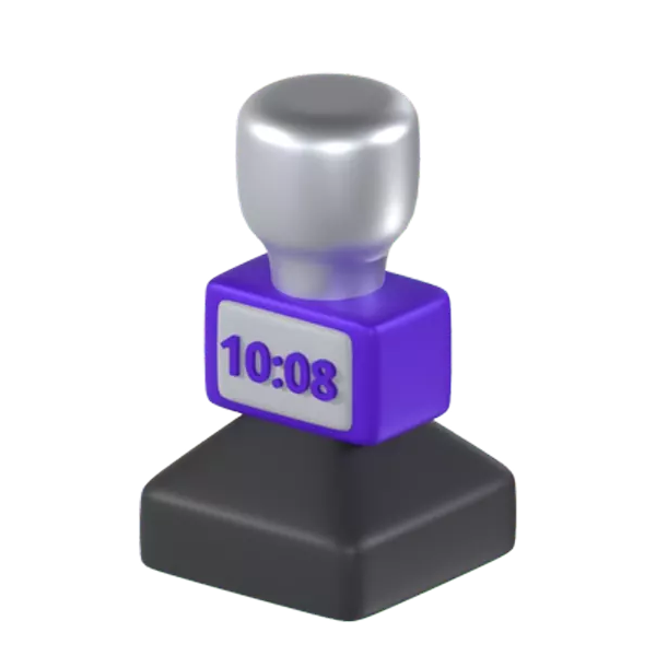 Zeitstempel 3D Graphic