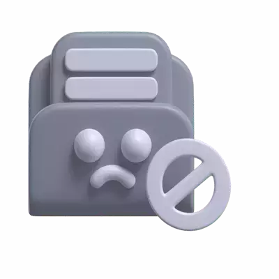 No File 3D Icon Model For UI 3D Graphic
