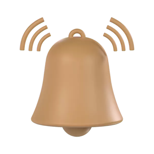 Notification Bell 3D Graphic