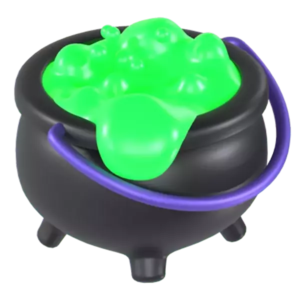 Cauldron Pot 3D Graphic