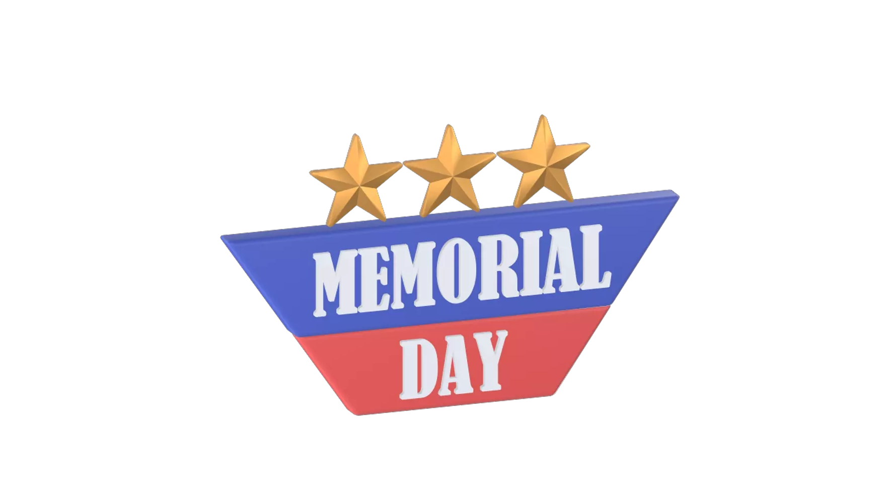 Memorial Day Sign 3D Graphic