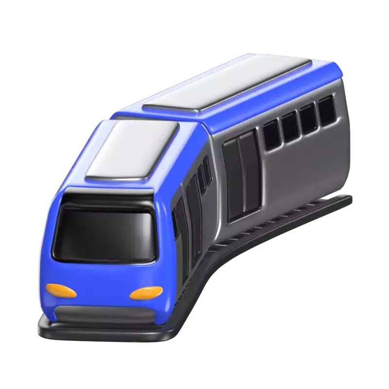 3D Metro Train Model Urban Mass Transit 3D Graphic
