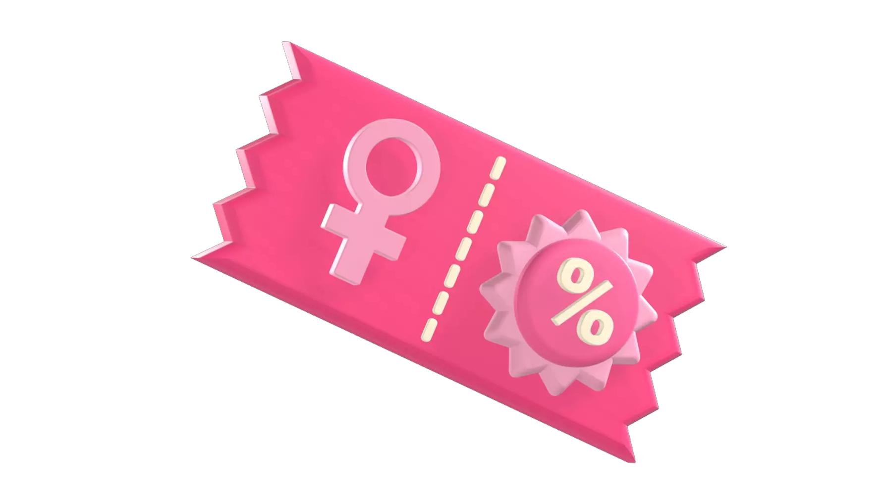 Women's Day Voucher 3D Graphic