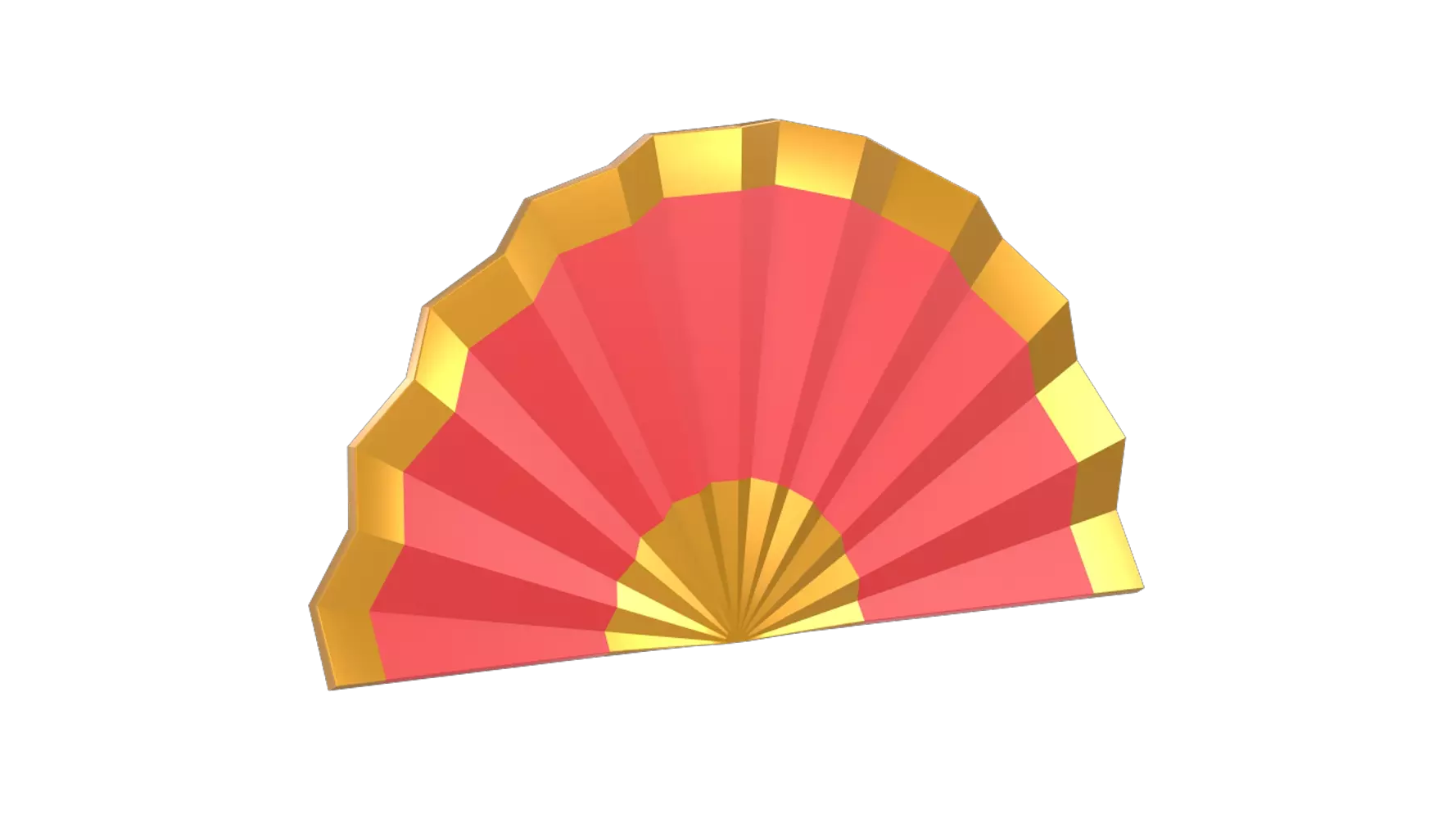 Chinese Paper Fan 3D Graphic
