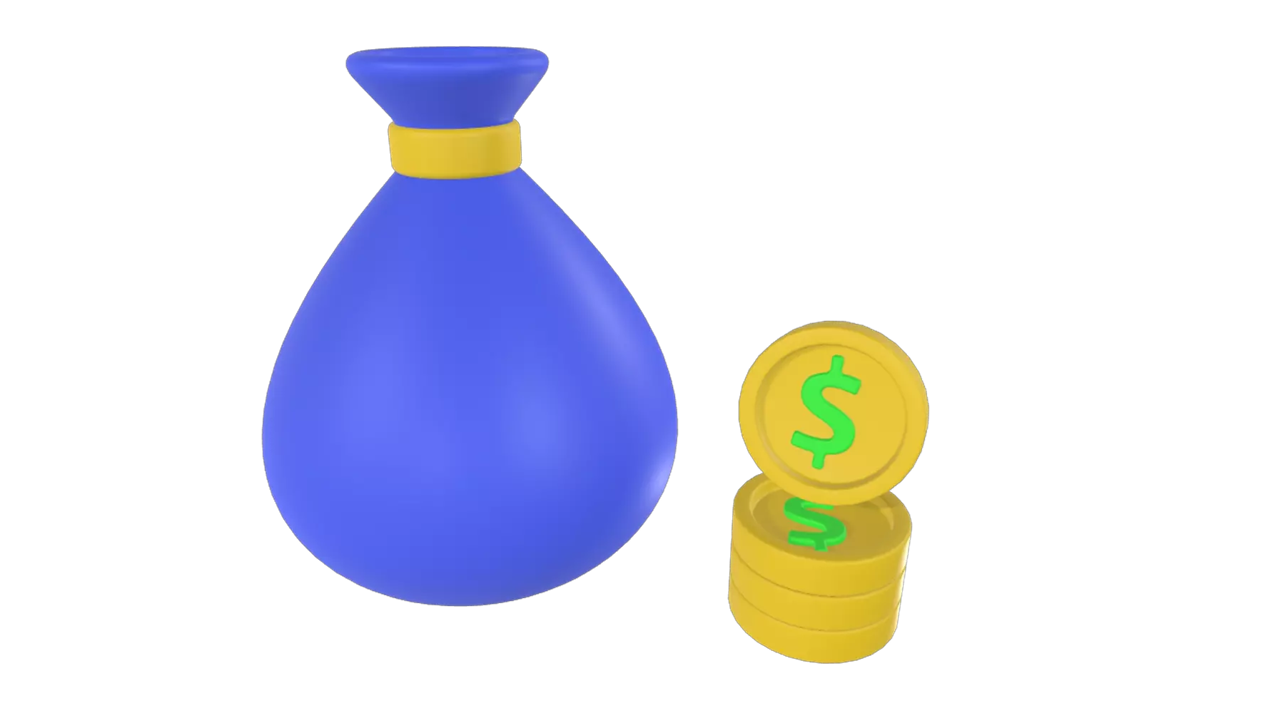 Money Bag 3D Graphic