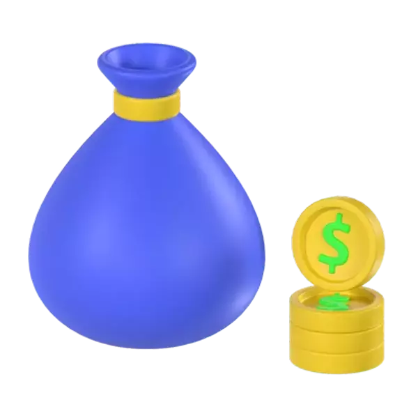 Money Bag 3D Graphic