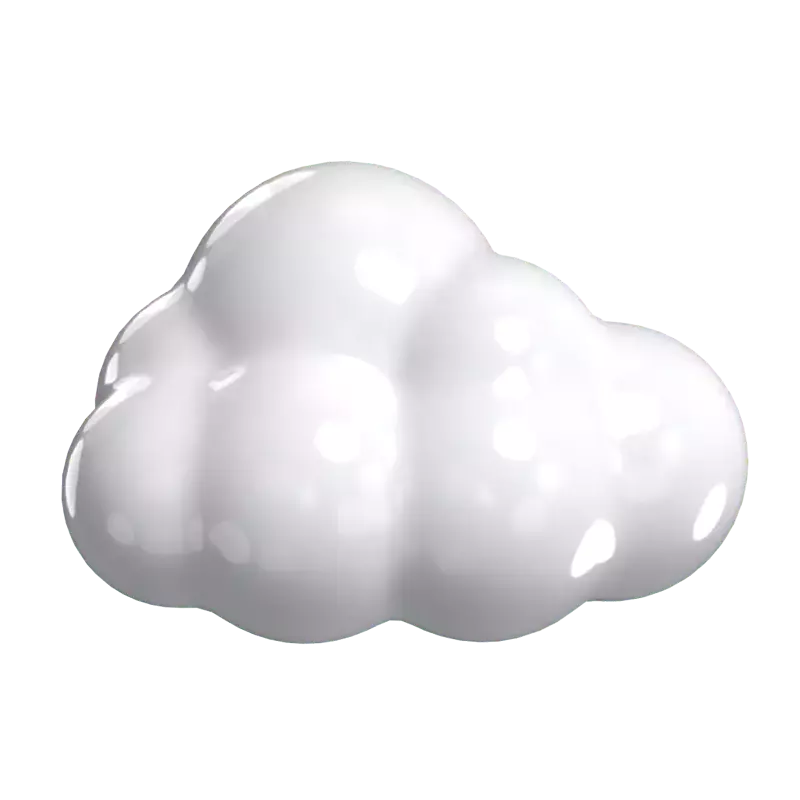 3D Cloud Model Fluffy 3D Graphic