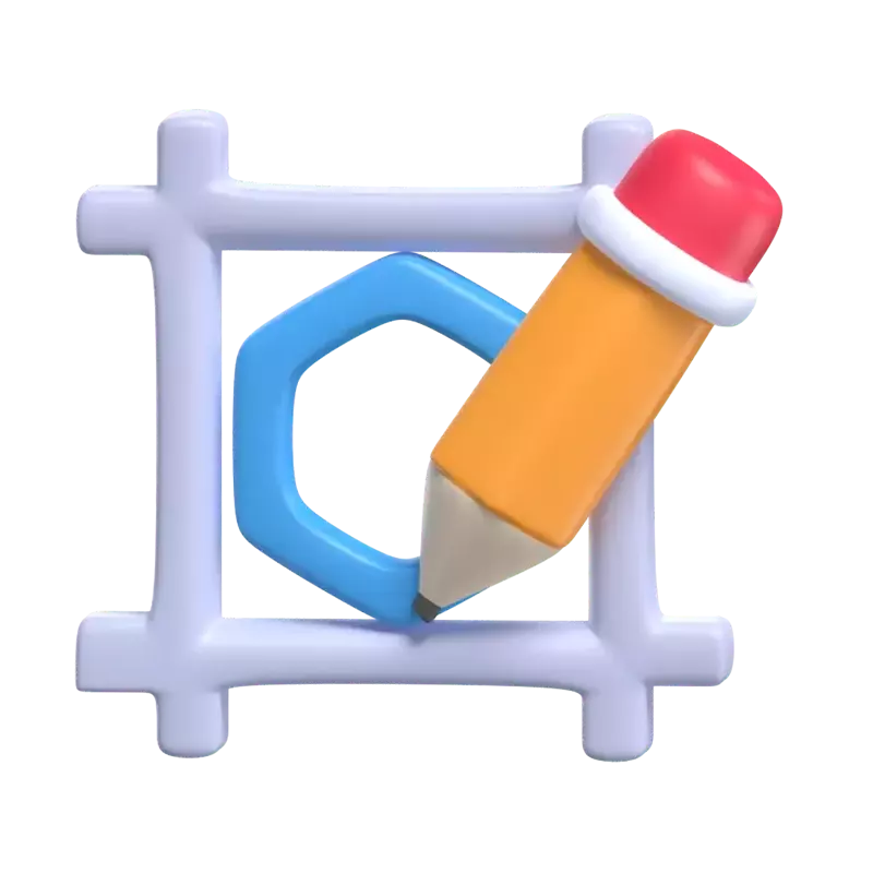 Logo Designing Using Pencil 3D Model 3D Graphic