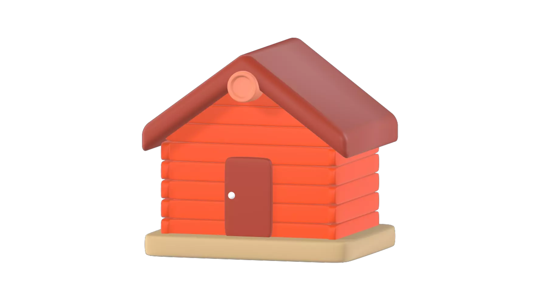 Wooden House 3D Graphic