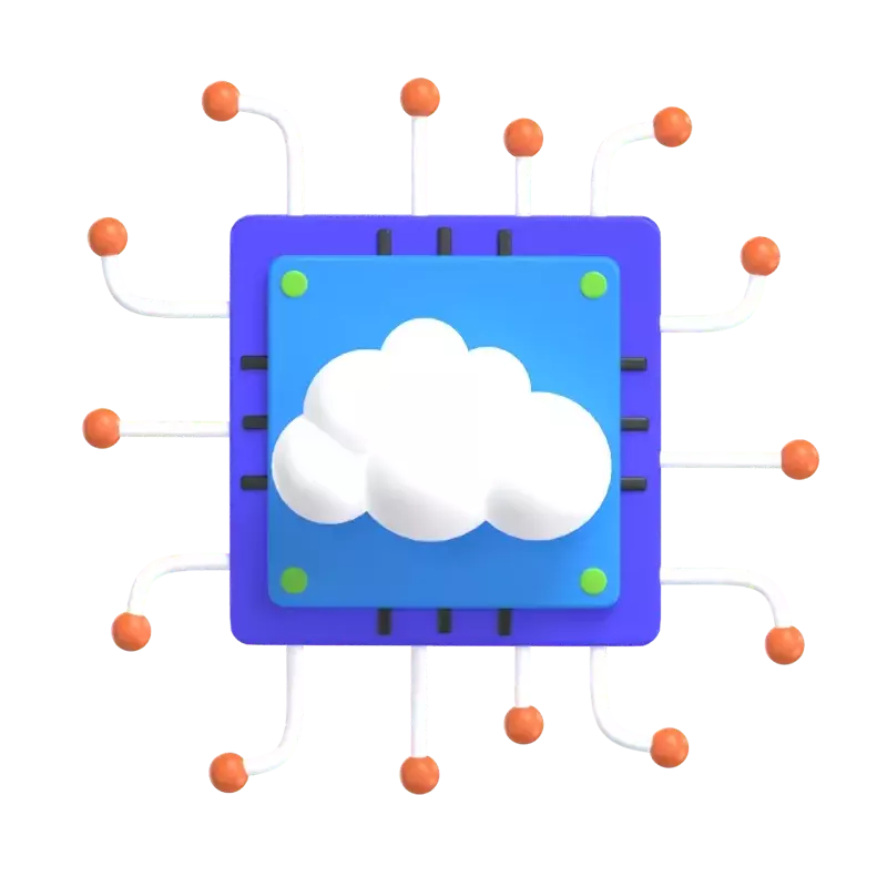 Cloud Computing 3D Graphic
