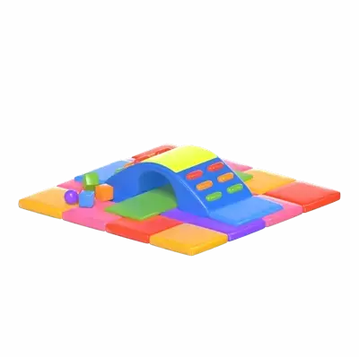 Zona de juegos para niños pequeños 3D Graphic