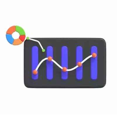 Analytics Chart 3D Graphic