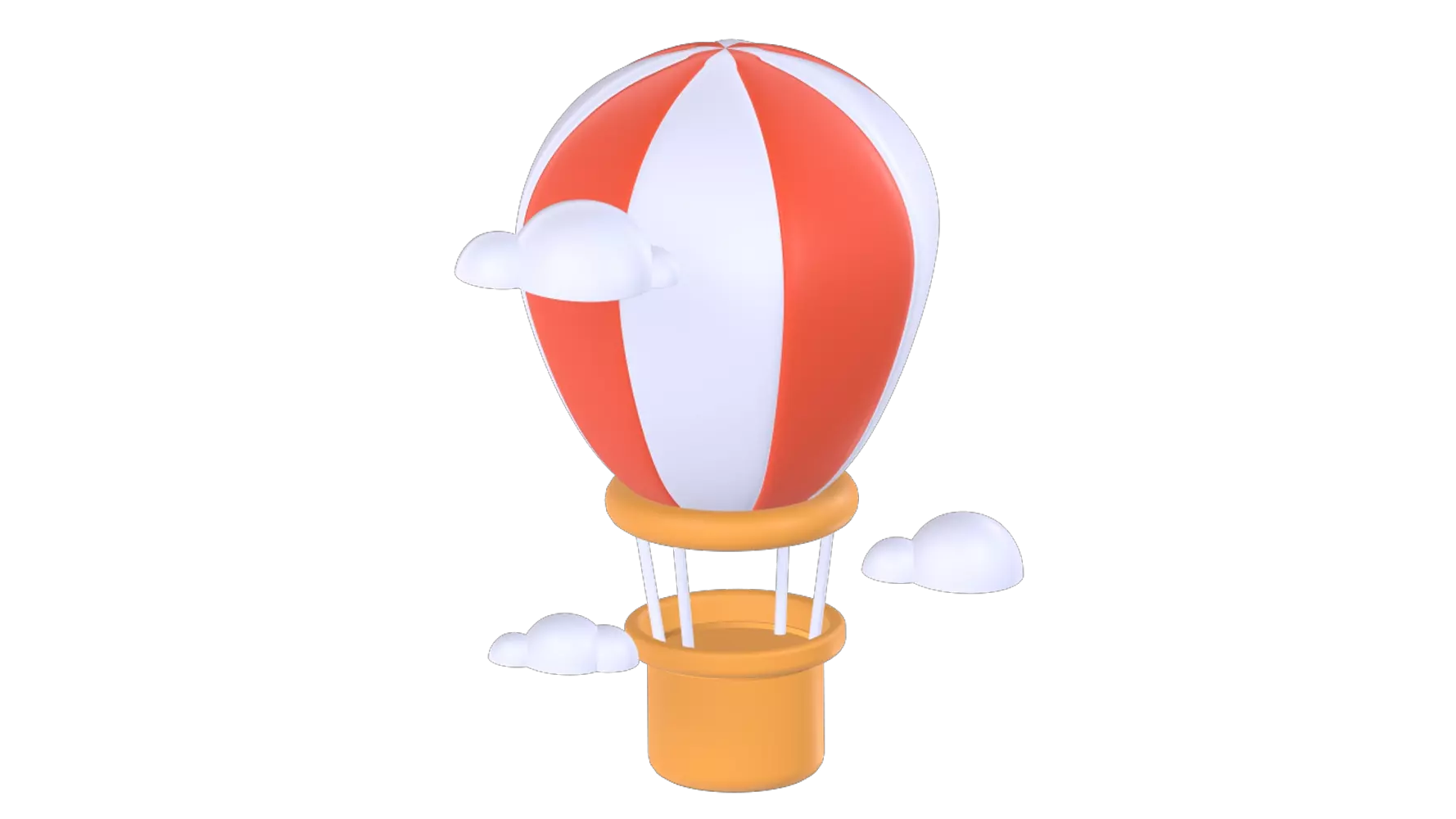 Hot Air Balloon 3D Graphic