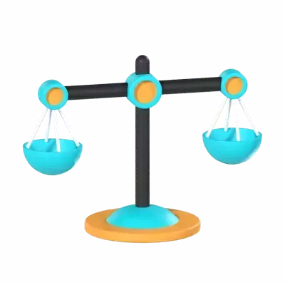 Balance Scale 3D Graphic