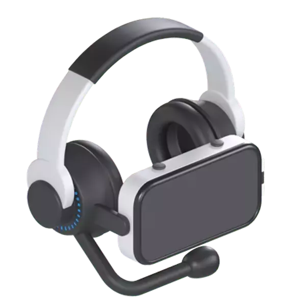 Headphone With VR 3D Graphic