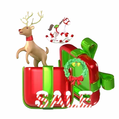 Christmas Sale 3D Graphic
