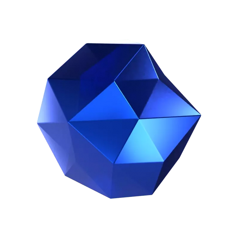 Ball Shaped 3D Diamond Gem 3D Graphic