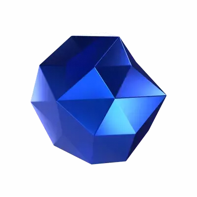 Ball Shaped 3D Diamond Gem 3D Graphic