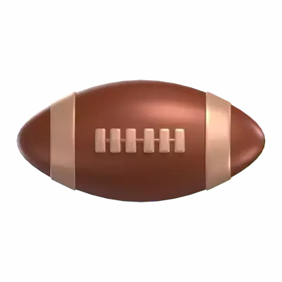 Rugby Ball 3D Graphic