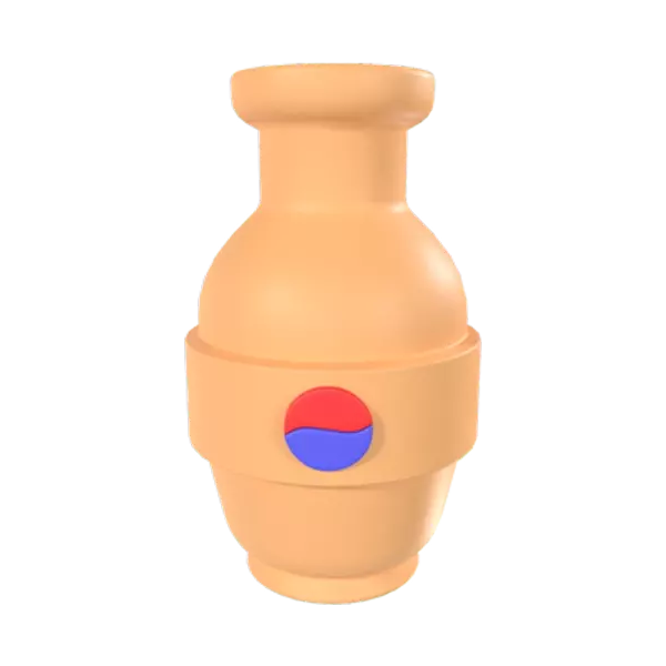 한국 꽃병 3D Graphic